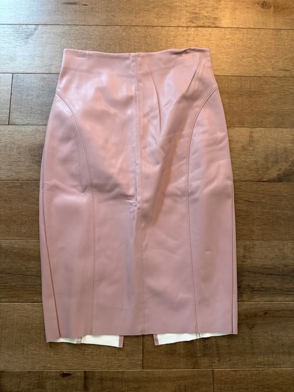 Express Dusty Pink Faux Leather Pencil Skirt